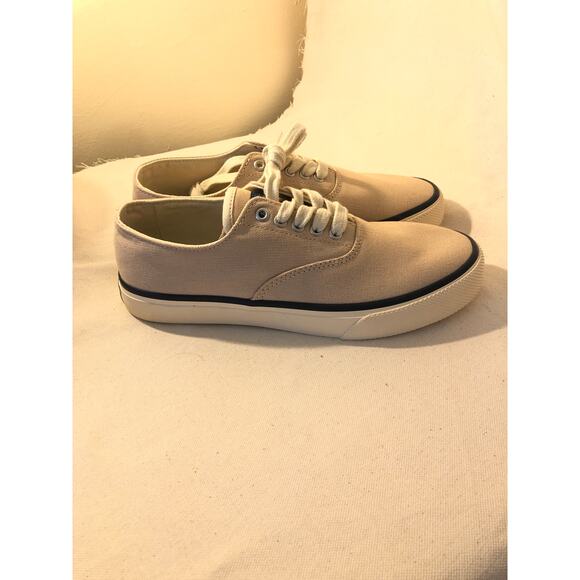Sperry NWOT Men's Cream/Beige Top Siders Size 6 - Picture 3 of 7